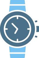 Wristwatch Glyph Two Color Icon Design vector