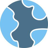 Earth Glyph Two Color Icon Design vector