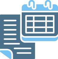 Notes Glyph Two Color Icon Design vector