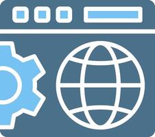 Web optimization Glyph Two Color Icon Design vector