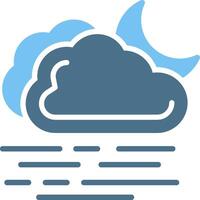 Fog Glyph Two Color Icon Design vector