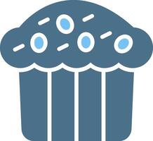 Muffin Glyph Two Color Icon Design vector