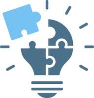 Problem solving Glyph Two Color Icon Design vector