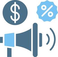 Megaphone Glyph Two Color Icon Design vector