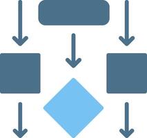Flow Glyph Two Color Icon Design vector