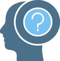 Question Glyph Two Color Icon Design vector