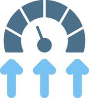 Potential Glyph Two Color Icon Design vector