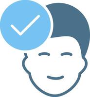 Authentication Glyph Two Color Icon Design vector