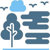 Fog Glyph Two Color Icon Design vector