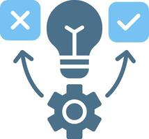 Hypothesis Glyph Two Color Icon Design vector