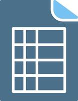 Excel Glyph Two Color Icon Design vector