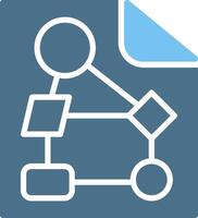Data Glyph Two Color Icon Design vector