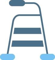 Walker Glyph Two Color Icon Design vector