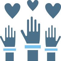 Volunteering Glyph Two Color Icon Design vector