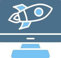 Computer Glyph Two Color Icon Design vector