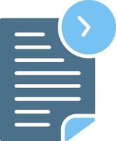 Pending Glyph Two Color Icon Design vector
