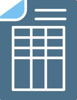 Table Glyph Two Color Icon Design vector