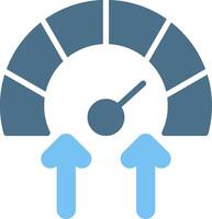 Meter Glyph Two Color Icon Design vector