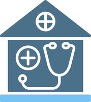 Nursing Home Glyph Two Color Icon Design vector