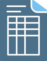 Data Glyph Two Color Icon Design vector