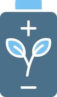 Eco Battery Glyph Two Color Icon Design vector