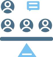 Impartiality Glyph Two Color Icon Design vector