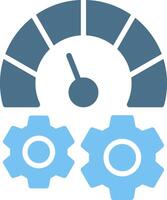 Optimization Glyph Two Color Icon Design vector