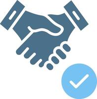 Check Glyph Two Color Icon Design vector
