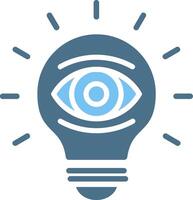 Visionary Glyph Two Color Icon Design vector