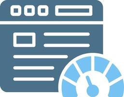 Website speed Glyph Two Color Icon Design vector