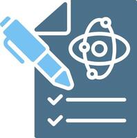 Check List Glyph Two Color Icon Design vector