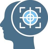 Focus Glyph Two Color Icon Design vector