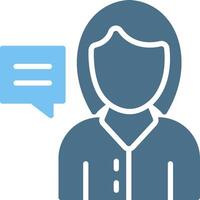 Interview Glyph Two Color Icon Design vector