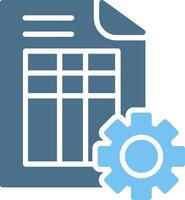 Management Glyph Two Color Icon Design vector