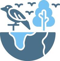 Biodiversity Glyph Two Color Icon Design vector