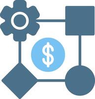Business Model Glyph Two Color Icon Design vector