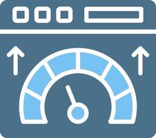 Web Speed Glyph Two Color Icon Design vector