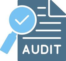 Audit Glyph Two Color Icon Design vector