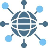 Networking Glyph Two Color Icon Design vector