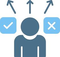 Decide Glyph Two Color Icon Design vector