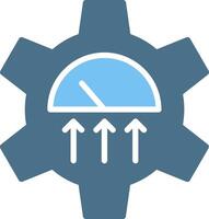 Performance Glyph Two Color Icon Design vector