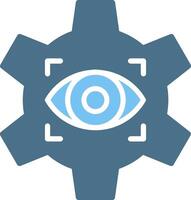Vision Glyph Two Color Icon Design vector