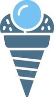 Ice Cream Glyph Two Color Icon Design vector