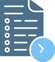 Bullet list Glyph Two Color Icon Design vector