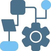 Optimization Glyph Two Color Icon Design vector