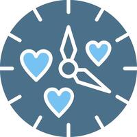 Lifespan Glyph Two Color Icon Design vector