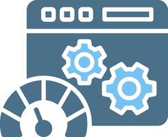 Web page speed test Glyph Two Color Icon Design vector