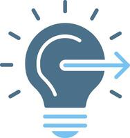 Forward Glyph Two Color Icon Design vector