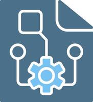 Project plan Glyph Two Color Icon Design vector