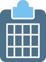 Clipboard Glyph Two Color Icon Design vector
